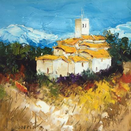 Peinture VILLAGE PROVENCAL par Sabourin Nathalie | Tableau Figuratif Huile Paysages