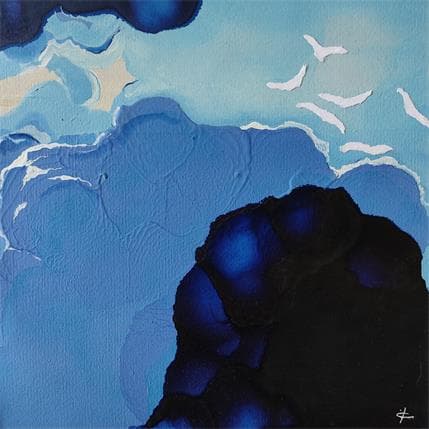 Peinture DO AS BIRDS DO par Gozdz Joanna | Tableau Abstrait Acrylique minimaliste