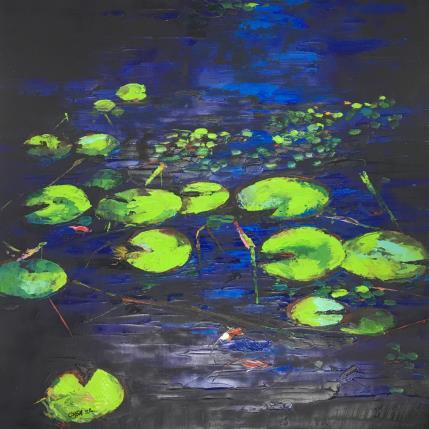 Peinture NENUPHARS par Chen Xi | Tableau Abstrait Huile Paysages