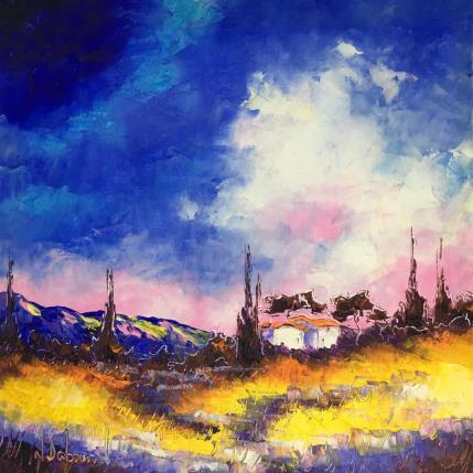 Peinture LA DOUCEUR DE L AUBE par Sabourin Nathalie | Tableau Figuratif Huile Paysages