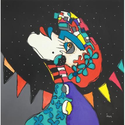 Peinture BUSCANDO LA LUNA par Gorigoitia Karla  | Tableau Art Singulier Acrylique scènes de vie