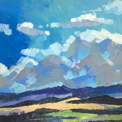 Peinture F2#3 par Chen Xi | Tableau Abstrait Huile Paysages