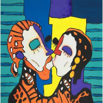 Peinture AMOR DE MARIPOSAS par Gorigoitia Karla  | Tableau Art Singulier Acrylique scènes de vie