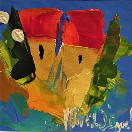 Peinture UNE PENSEE POUR TOI ET MOI par Bastide d´Izard Armelle | Tableau Abstrait Acrylique Paysages