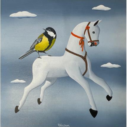 Peinture FRIENDS par Trevisan Carlo | Tableau Surréalisme Acrylique, Huile Animaux