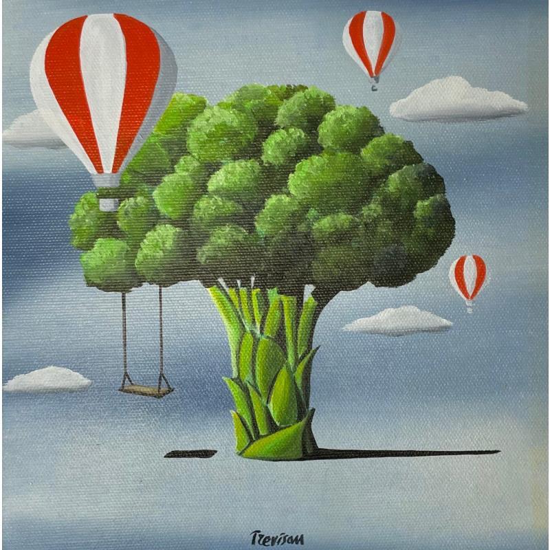 Peinture VEGETABLE CAROUSEL par Trevisan Carlo | Tableau Surréalisme Animaux Huile Acrylique