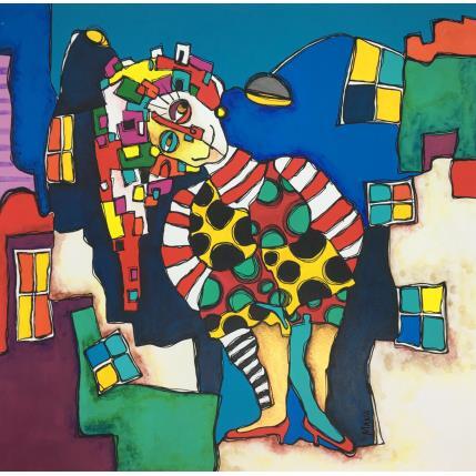 Peinture GRAVEDAD par Gorigoitia Karla  | Tableau Art Singulier Acrylique scènes de vie