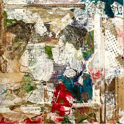 Peinture Just hear par Sablyne | Tableau Art Singulier Acrylique Portraits