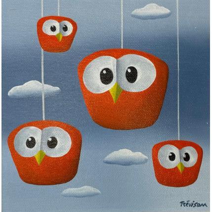 Peinture RED FAMILY par Trevisan Carlo | Tableau Surréalisme Acrylique, Huile Animaux