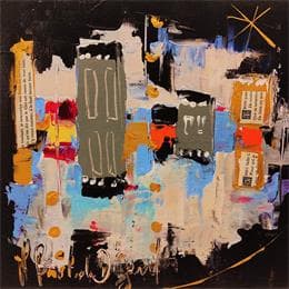 Gemälde AMOUR COURTOIS AUJOURD'HUI von Bastide d´Izard Armelle | Gemälde Abstrakt Acryl Landschaften