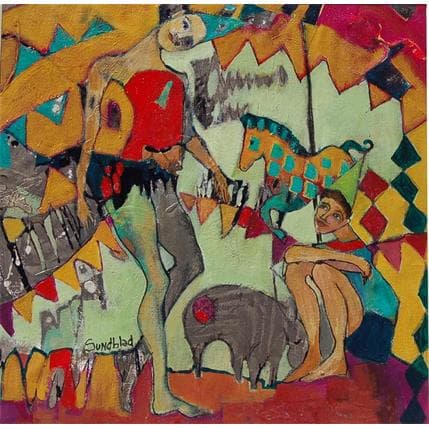 Peinture THIBAULT ESTA ENAMORADO par Sundblad Silvina | Tableau Figuratif Acrylique, Huile scènes de vie