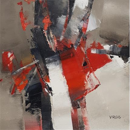 Painting Red shadows by Virgis | Painting Abstract Oil Minimalist