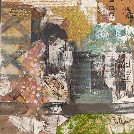 Peinture Fenêtre frêle par Sablyne | Tableau Art Singulier Acrylique Portraits