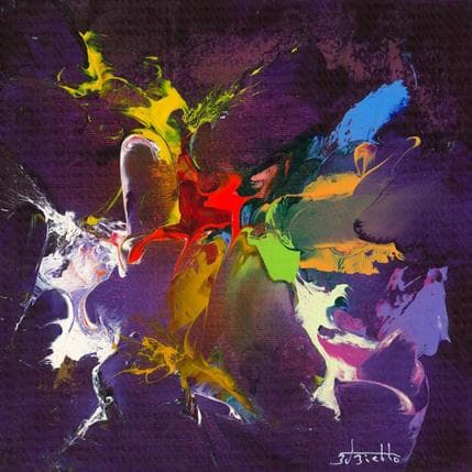 Peinture 15.11.16 Violet par Zdzieblo Thierry | Tableau Abstrait Acrylique Minimaliste