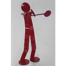 Sculpture FLEXO BE Welcoming rouge RCK by Zed | Sculpture