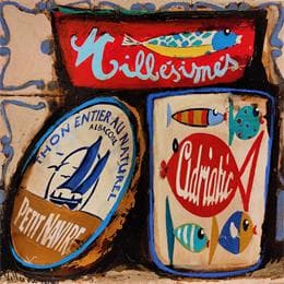 Painting latas 4 by Villanueva Puigdelliura Natalia | Painting Figurative Oil Still-life