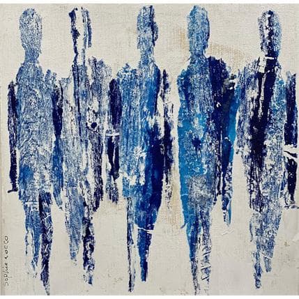 Peinture SUR LA ROUTE par Rocco Sophie | Tableau Art Singulier Acrylique, Huile scènes de vie