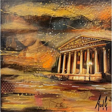 Peinture Eglise de la Madeleine par Aud C | Tableau Figuratif Urbain