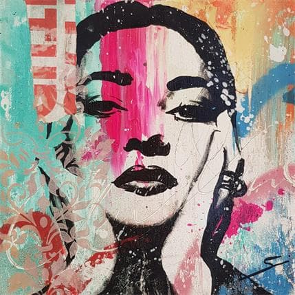 Peinture Maria C par Mestres Sergi | Tableau Pop-art Graffiti Icones Pop