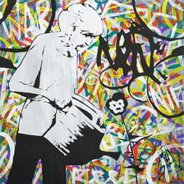 Pintura Lonely times por Di Vicino Gaudio Alessandro | Pintura Street art Acrylic Life style