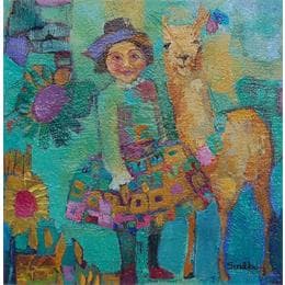 Pintura AVEC MON AMIE por Sundblad Silvina | Pintura Figurative Acrylic, Oil Life style