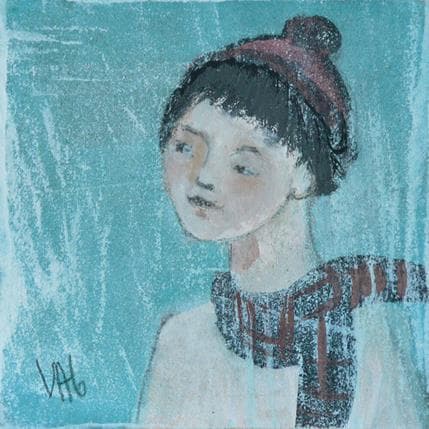 Peinture L'hiver par VAG | Tableau Figuratif Acrylique minimaliste