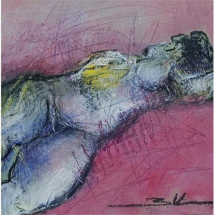 Peinture Mes rêves en roses par Kerbastard Béatrice | Tableau Figuratif Acrylique Nu