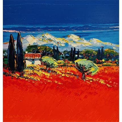 Painting Cabane dans la plaine des Alpilles by Corbière Liisa | Painting Figurative Oil Landscapes, Marine