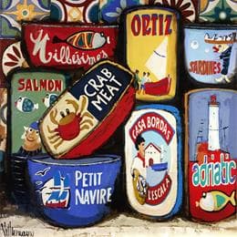 Pintura Latas por Villanueva Puigdelliura Natalia | Pintura Figurative Oil Still-life