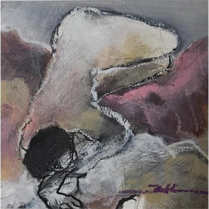 Peinture Je rêve en rose par Kerbastard Béatrice | Tableau Figuratif Acrylique Nu