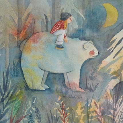 Peinture Diane par Marjoline Fleur | Tableau Art naïf Scènes de vie