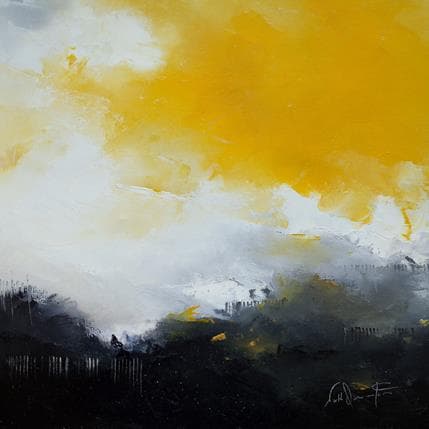 Painting Lueur d'été by Dumontier Nathalie | Painting Abstract Oil Minimalist