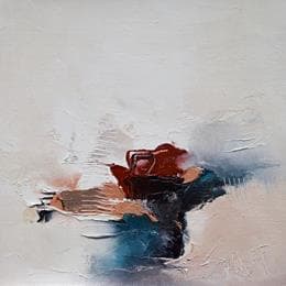 Painting La peur du silence by Dumontier Nathalie | Painting Abstract Oil Minimalist