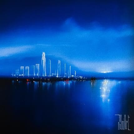 Peinture Le jour se lève par Guillet Jerome | Tableau Figuratif Huile Marine