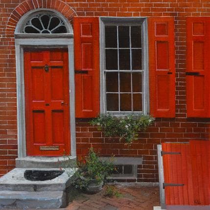 Peinture Welcome to Philadelphia par Lokotska Katie  | Tableau Figuratif Huile Urbain
