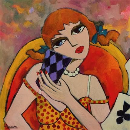 Peinture Le jeu par Fauve | Tableau Figuratif Huile Scènes de vie