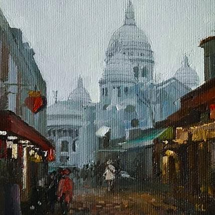 Peinture Montmartre par Lokotska Katie  | Tableau Figuratif Huile Urbain