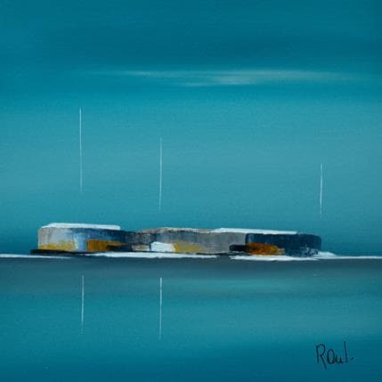 Peinture Symphonie azur par Roussel Marie-Ange et Fanny | Tableau Abstrait Huile Marine