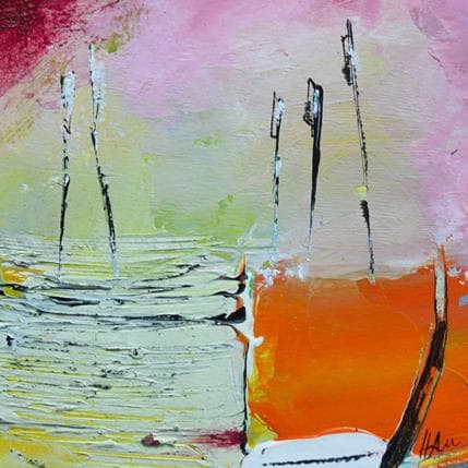 Peinture Avis de printemps 1 par Han | Tableau Abstrait Paysages