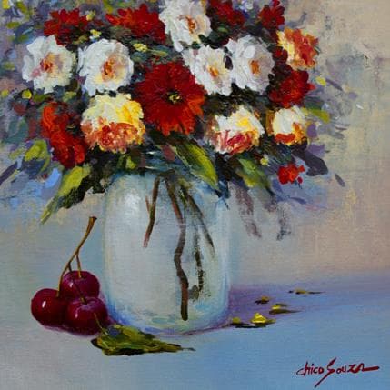 Peinture Encanto da vida par Chico Souza | Tableau Figuratif Huile Natures mortes