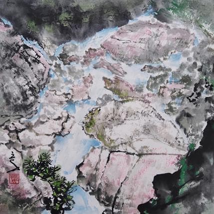 Peinture Precious rocks par Sanqian | Tableau Figuratif Paysages