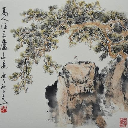 Peinture Meditation par Sanqian | Tableau Figuratif Paysages