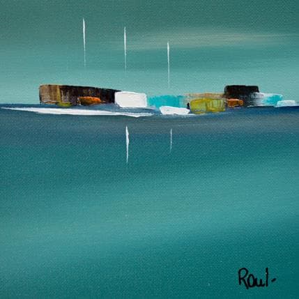 Peinture Symphonie marine par Roussel Marie-Ange et Fanny | Tableau Abstrait Huile Marine