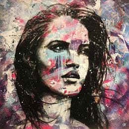 Pintura First Crush por Graffmatt | Pintura Street art Acrylic Portrait