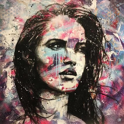 Peinture First Crush par Graffmatt | Tableau Street Art Acrylique Portraits