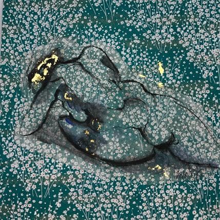 Peinture La vie en fleurs 8 par Labarussias | Tableau Figuratif Nu