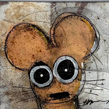 Peinture Mouse par Maury Hervé | Tableau Art naïf animaux