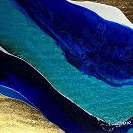 Pintura Profondeurs Marines por Depaire Silvia | Pintura Abstract Acrylic Minimalist
