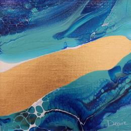 Pintura Profondeurs Marines 3 por Depaire Silvia | Pintura Abstract Acrylic Minimalist