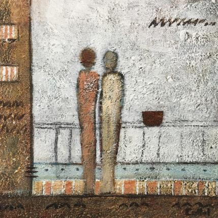 Peinture Promesse par Collet Christine | Tableau Art Singulier Acrylique minimaliste